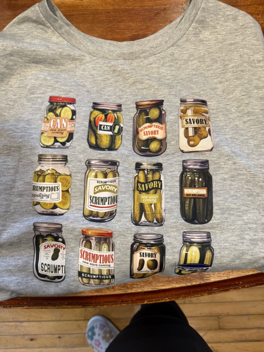 Graphic Pickle Jar Crewneck - Gray